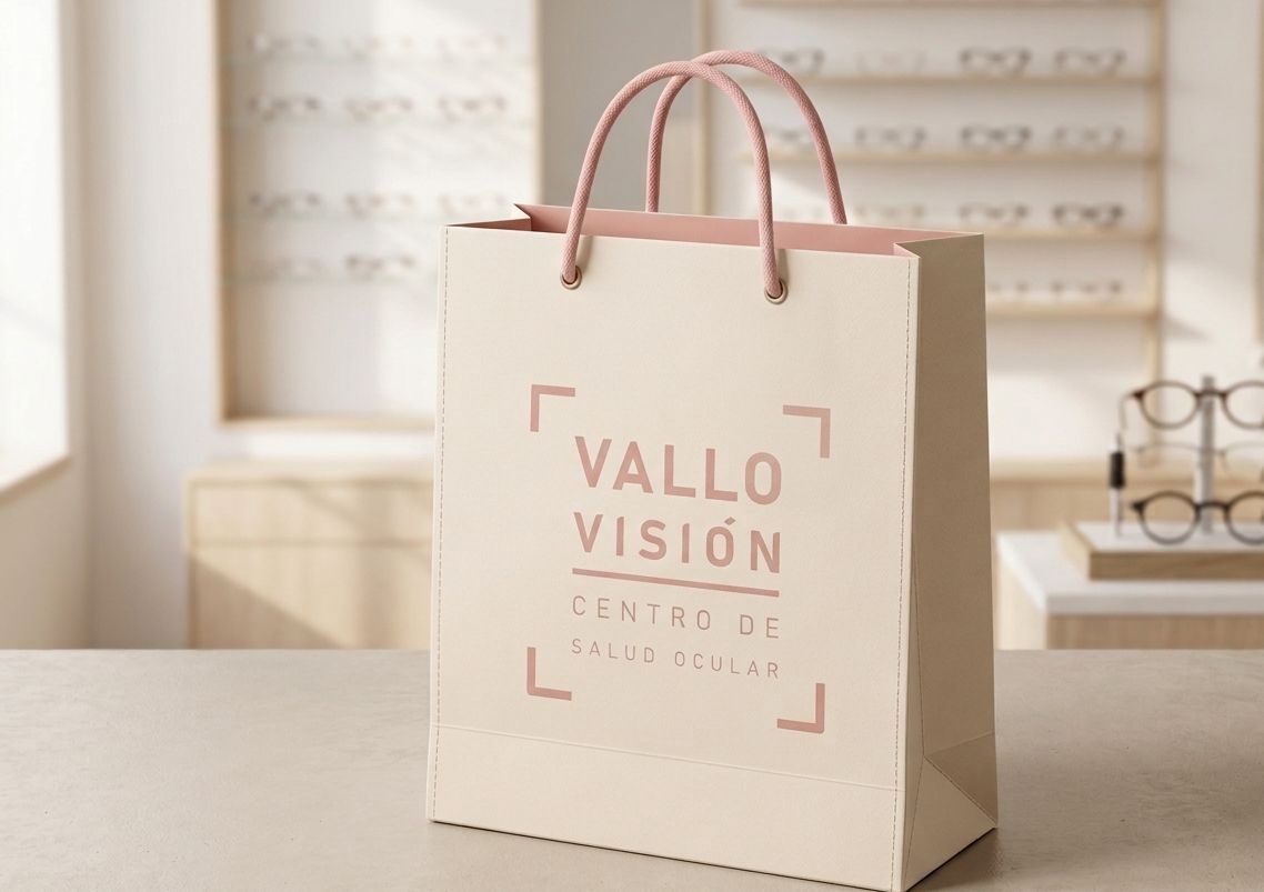 Bolsa de compra con la marca Vallo Visión