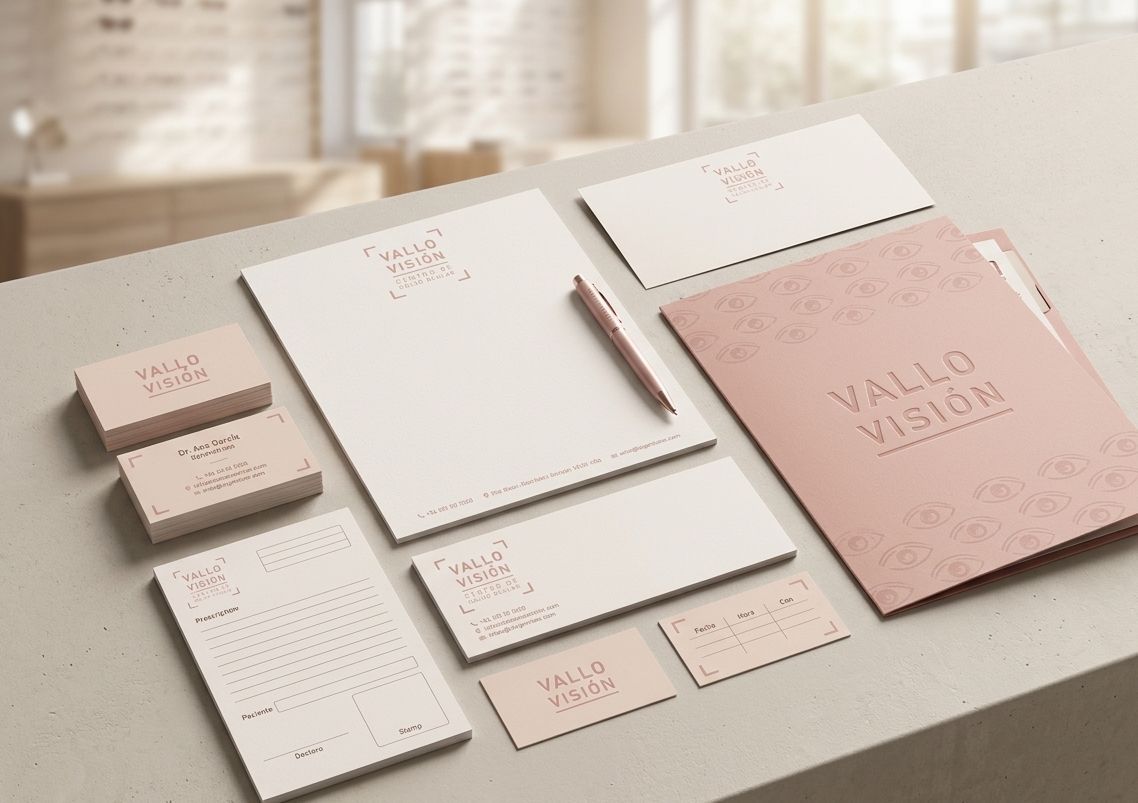 Papelería corporativa de Vallo Visión